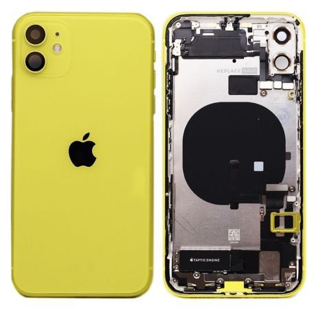 Back Housing With Parts | Original Pull / Reclaimed | iPhone 11 | Yellow | Reclaimed (Grade C)