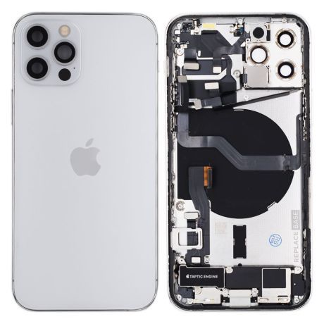 Back Housing With Parts | Original Pull / Reclaimed | iPhone 12 Pro | Silver | Reclaimed (Grade C)