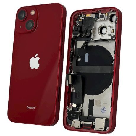 Back Housing With Parts | Original Pull / Reclaimed | iPhone 13 Mini | Red | Reclaimed (Grade C) 