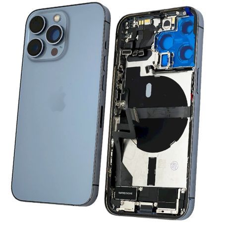 Back Housing With Parts | Original Pull / Reclaimed | iPhone 13 Pro | Blue | Reclaimed (Grade C) 
