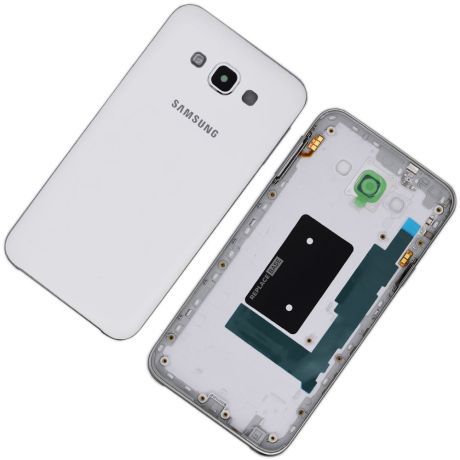 Galaxy E7 Rear Housing Assembly W/ Camera Lens & Buttons White