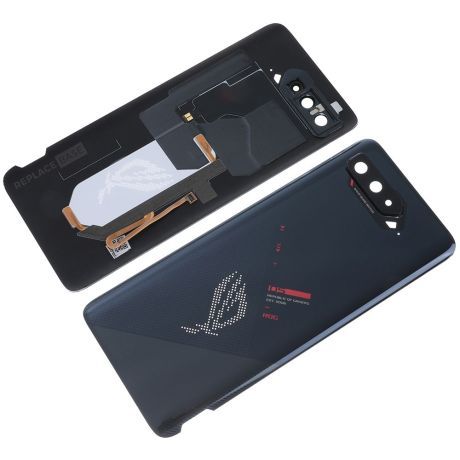 For Asus ROG Phone 5 | Replacement Battery Cover / Rear Panel With Camera Lens | Phantom Black