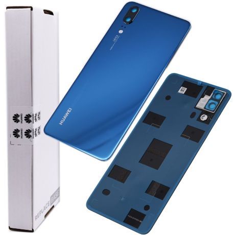 Genuine Huawei P20 | Replacement Battery Cover / Rear Panel With Camera Lens | Midnight Blue | Service Pack | 02351WKU