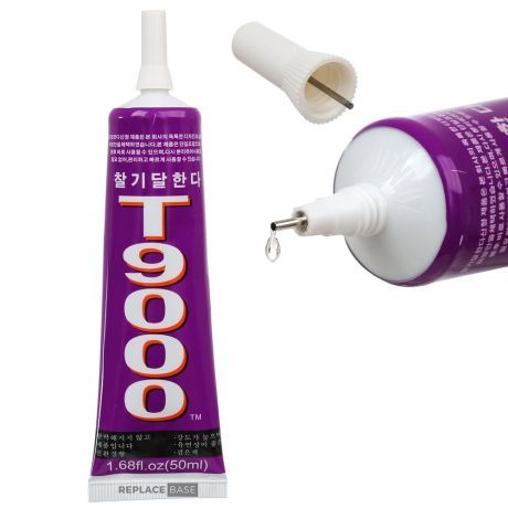 Zhanlida *NEW*T9000 Clear Contact Adhesive Repair Glue With Precision Applicator Tip | 50ML
