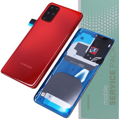 Genuine Samsung S20 Plus / G985 | Replacement Battery Cover / Rear Panel With Camera Lens | Aura Red | Service Pack |GH82-21634G