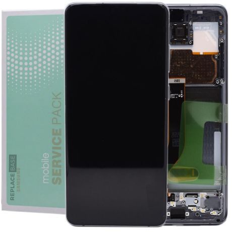 Genuine Samsung S20 Plus / G985 | Replacement AMOLED Touch Screen Assembly With Chassis | Cosmic Grey | Service Pack | GH82-22145E