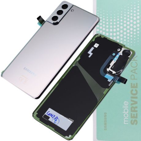 Genuine Samsung S21 Plus / G996 | Replacement Battery Cover / Rear Panel With Camera Lens | Phantom Silver| | Service Pack | GH82-24505C