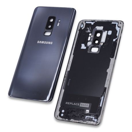 Genuine Samsung Galaxy S9 Plus / G965 | Replacement Battery Cover / Rear Panel With Camera Lens | Titanium Grey | Original (Grade C)